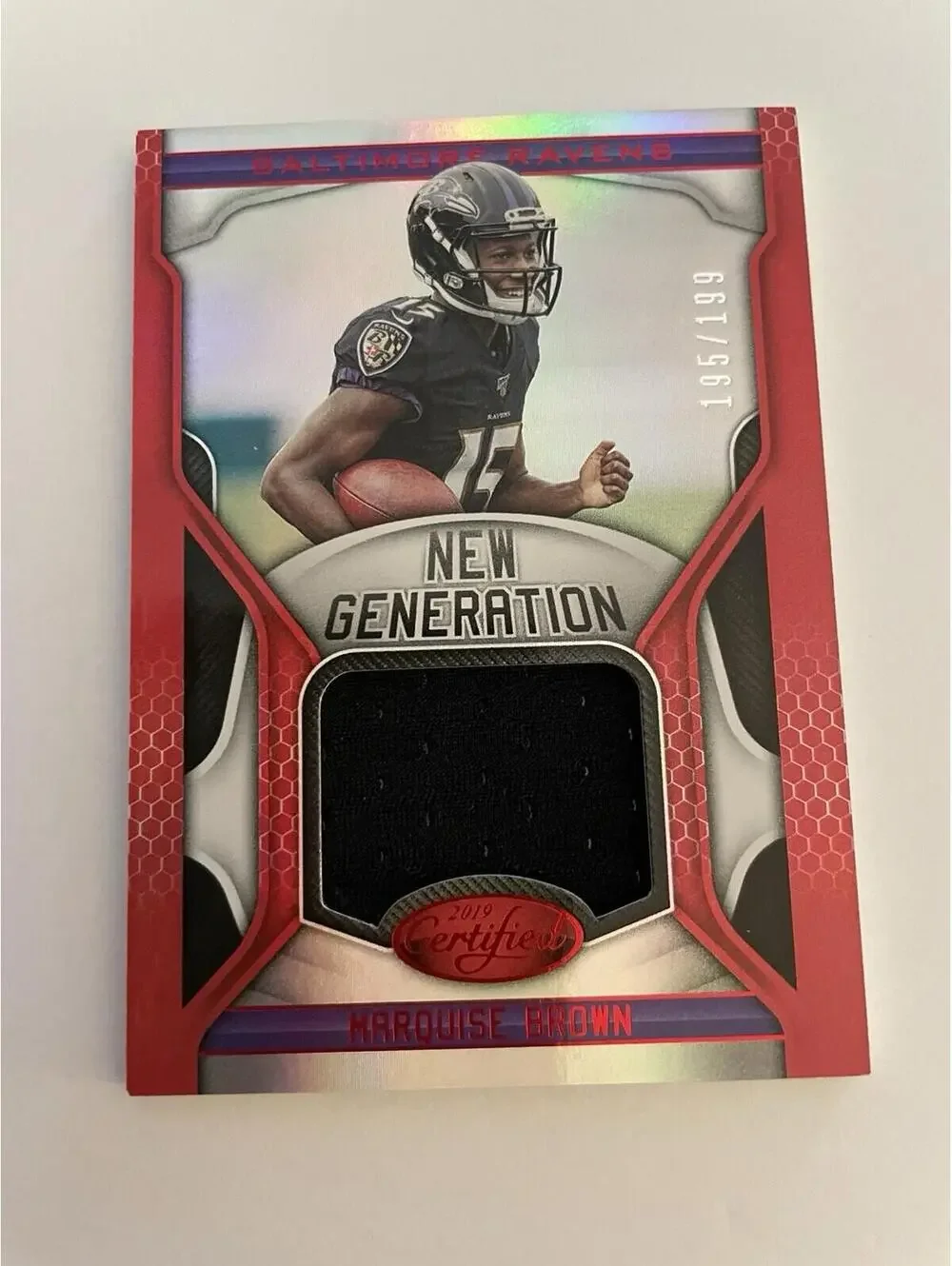 2019 Panini New Generation Marquise Brown 195/199 Rookie Patch Football Card
